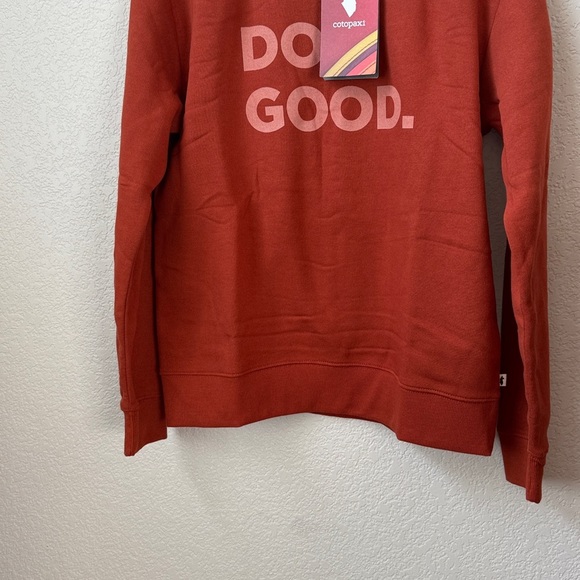 Mens Do Good Organic Crewneck Sweatshirt Spice Orange size Small NWT - Picture 4 of 9